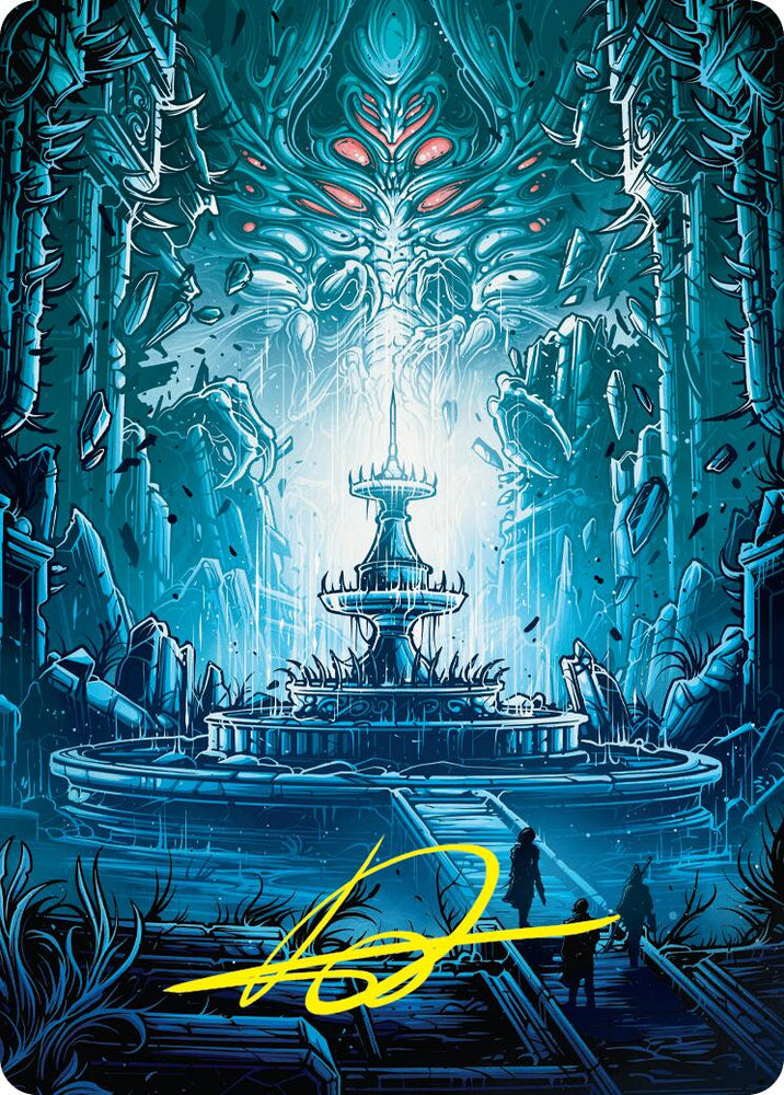 Island Art Card (Gold-Stamped Signature) [Duskmourn: House of Horror Art Series] Magic: The Gathering