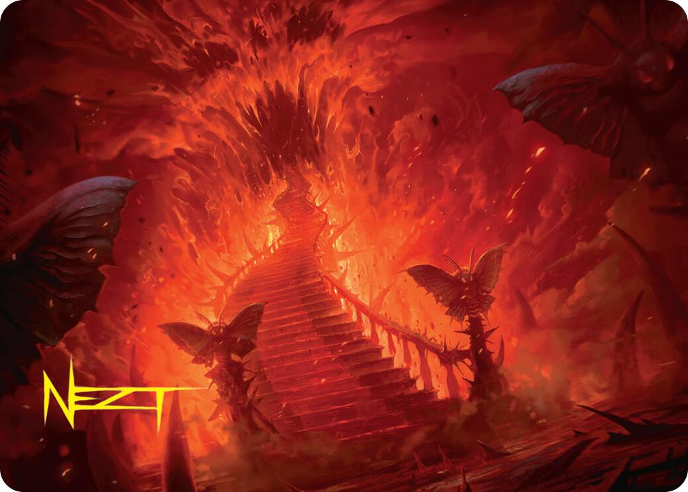 Mountain Art Card (Gold-Stamped Signature) [Duskmourn: House of Horror Art Series] Magic: The Gathering