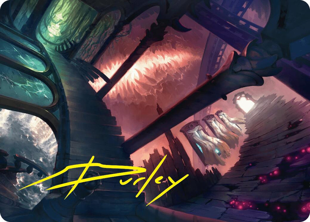 Terramorphic Expanse Art Card (Gold-Stamped Signature) [Duskmourn: House of Horror Art Series] Magic: The Gathering