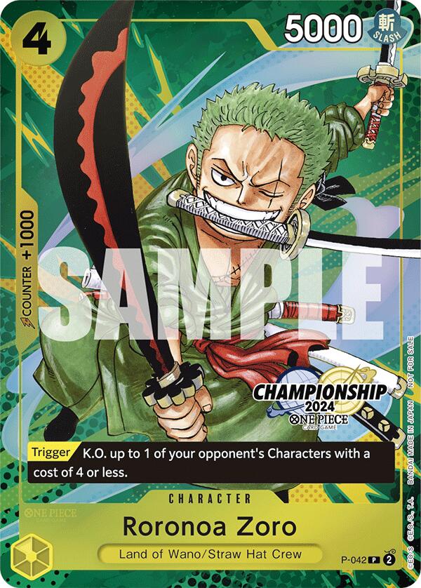 Roronoa Zoro (CS 2024 Event Pack Finalist) [One Piece Promotion Cards] Bandai