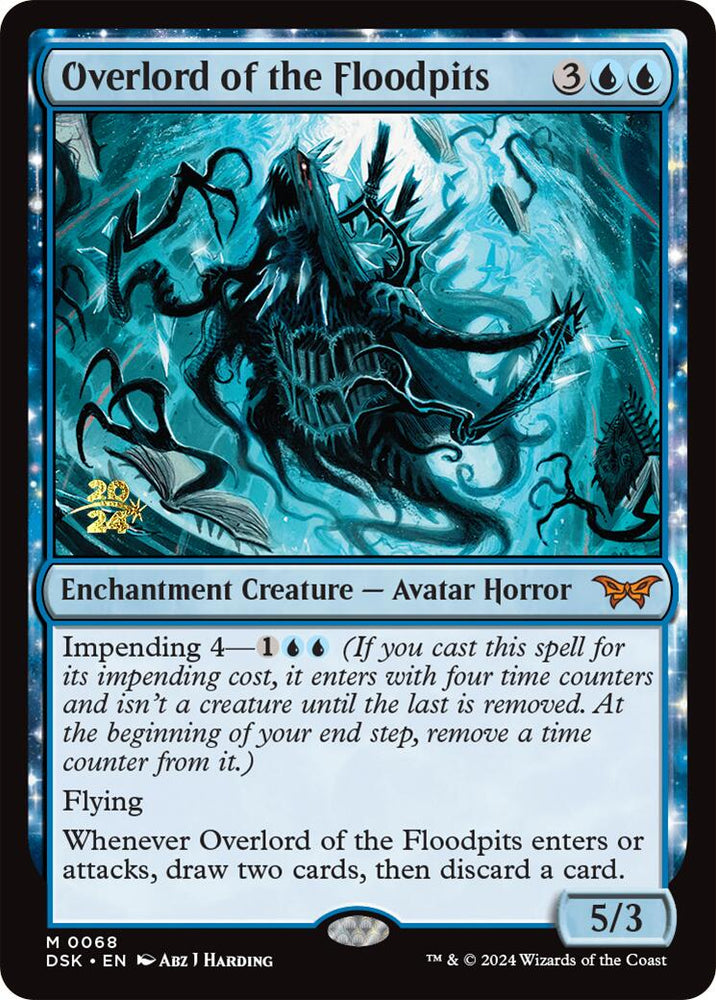 Overlord of the Floodpits [Duskmourn: House of Horror Prerelease Promos] Magic: The Gathering