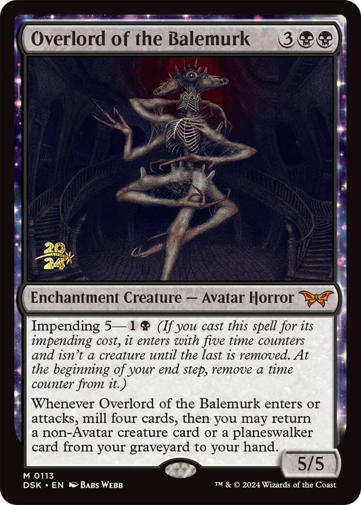 Overlord of the Balemurk [Duskmourn: House of Horror Prerelease Promos] Magic: The Gathering