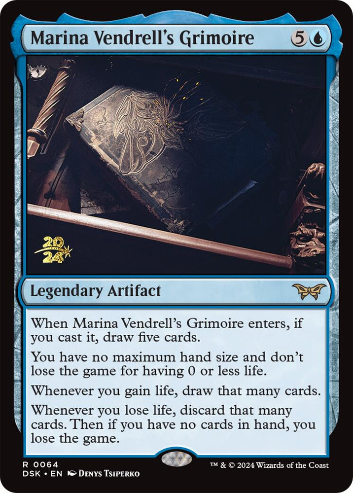 Marina Vendrell's Grimoire [Duskmourn: House of Horror Prerelease Promos] Magic: The Gathering