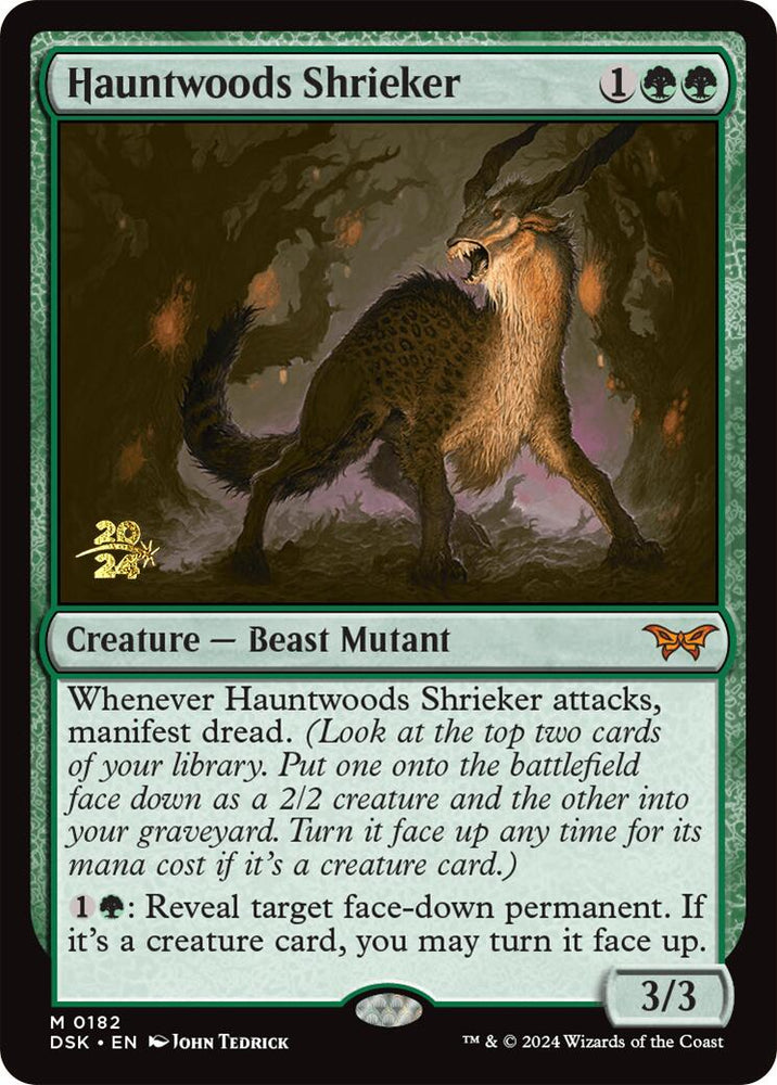 Hauntwoods Shrieker [Duskmourn: House of Horror Prerelease Promos] Magic: The Gathering