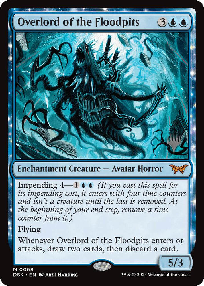 Overlord of the Floodpits (Promo Pack) [Duskmourn: House of Horror Promos] Magic: The Gathering