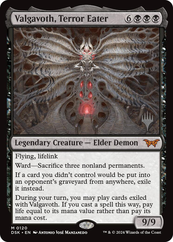 Valgavoth, Terror Eater (Promo Pack) [Duskmourn: House of Horror Promos] Magic: The Gathering