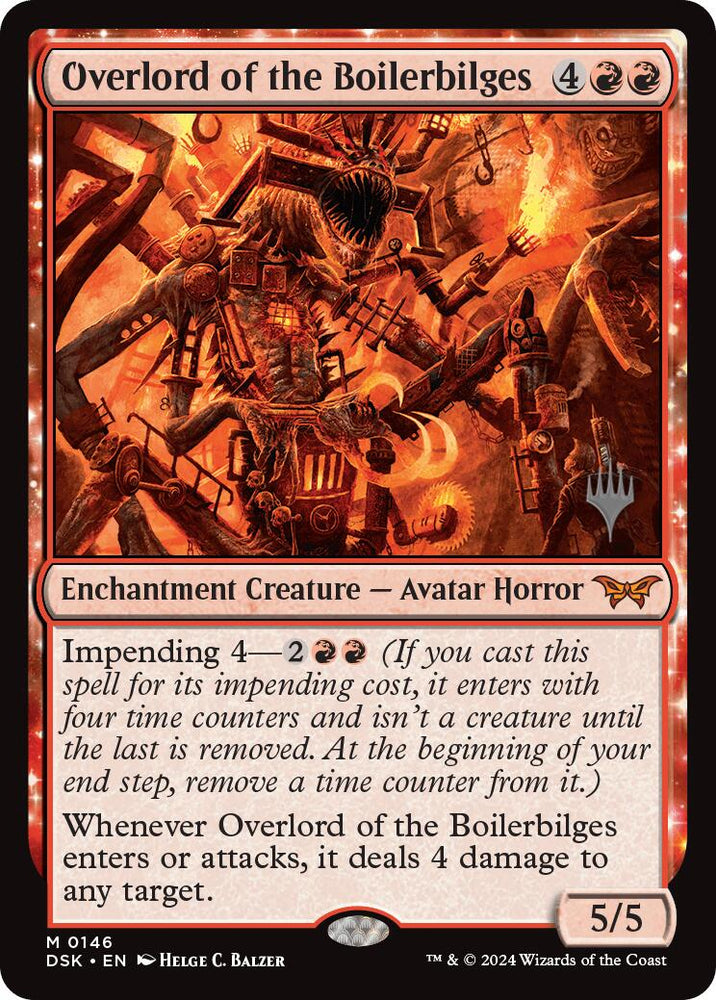 Overlord of the Boilerbilges (Promo Pack) [Duskmourn: House of Horror Promos] Magic: The Gathering