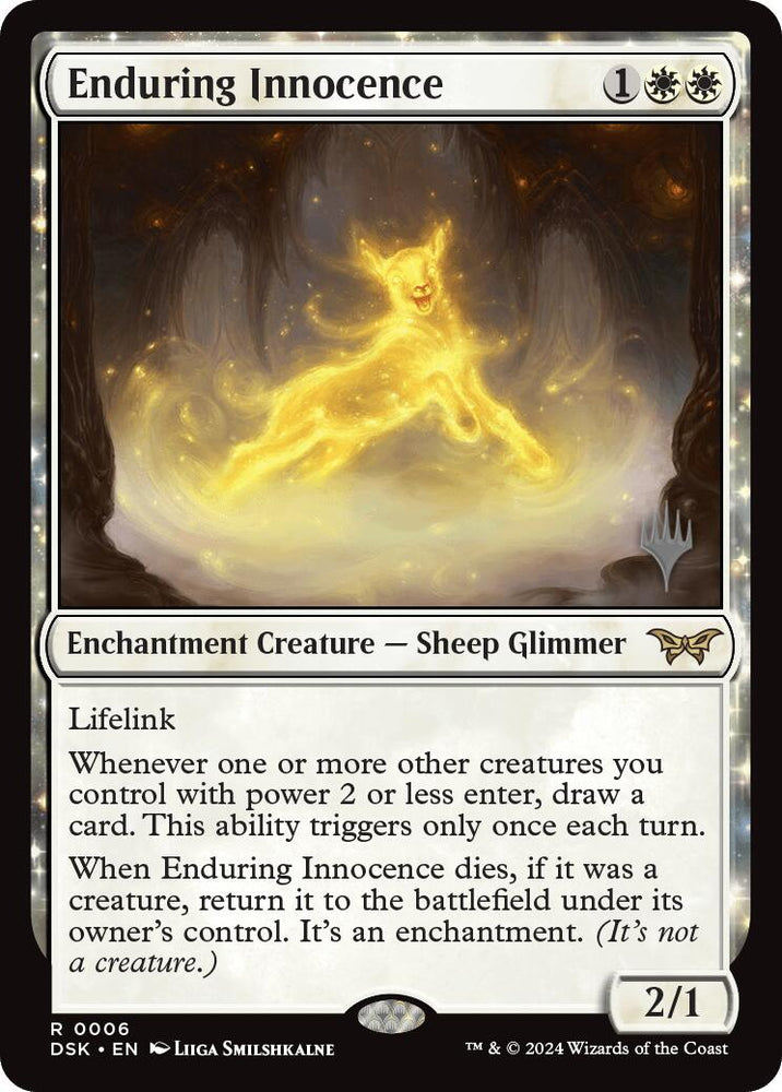 Enduring Innocence (Promo Pack) [Duskmourn: House of Horror Promos] Magic: The Gathering