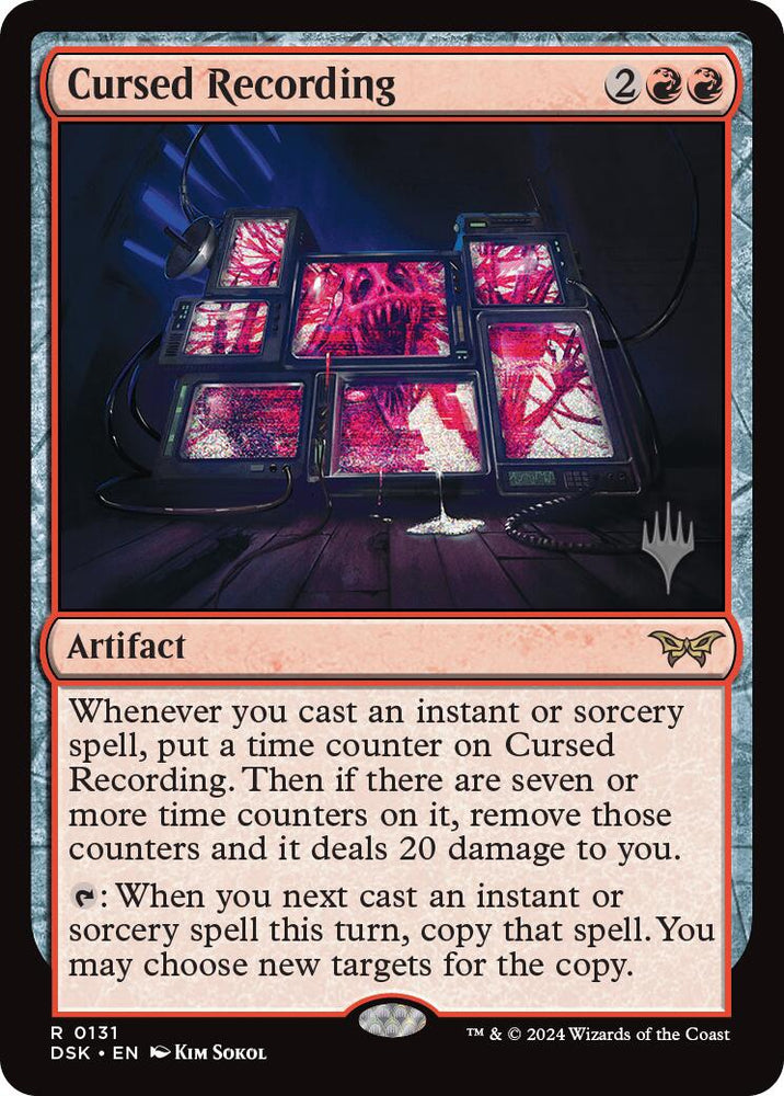 Cursed Recording (0131) (Promo Pack) [Duskmourn: House of Horror Promos] Magic: The Gathering