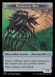 Phyrexian Mite (011) // Phyrexian Mite (012) Double-Sided Token [Phyrexia: All Will Be One Tokens] Magic: The Gathering