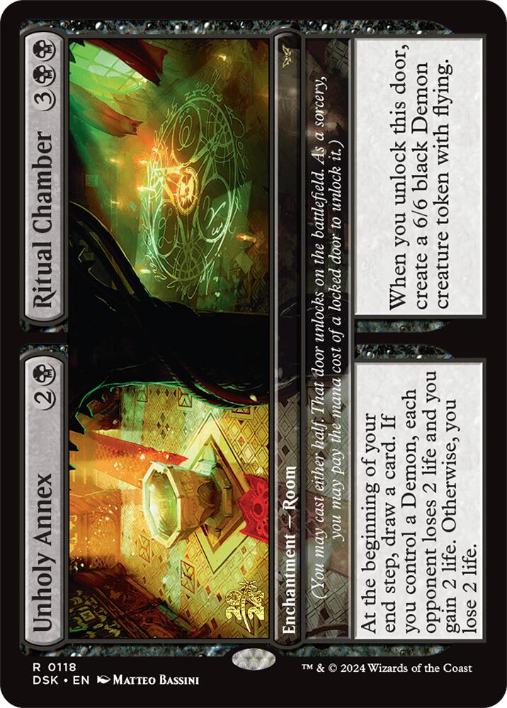 Unholy Annex // Ritual Chamber [Duskmourn: House of Horror Prerelease Promos] Magic: The Gathering