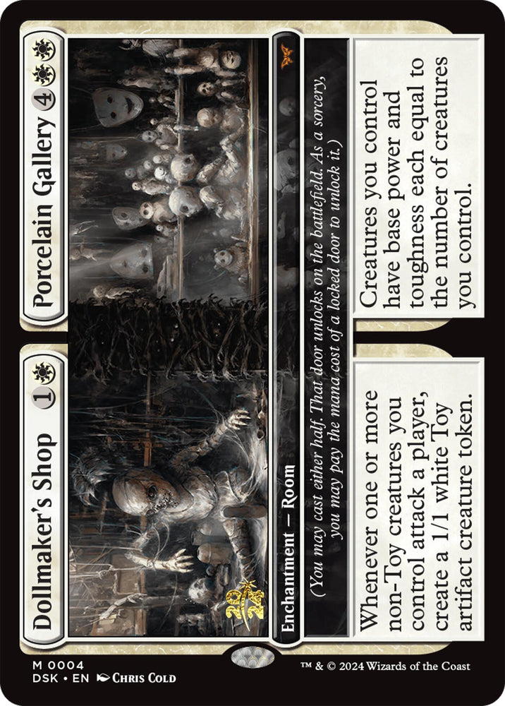 Dollmaker's Shop // Porcelain Gallery [Duskmourn: House of Horror Prerelease Promos] Magic: The Gathering