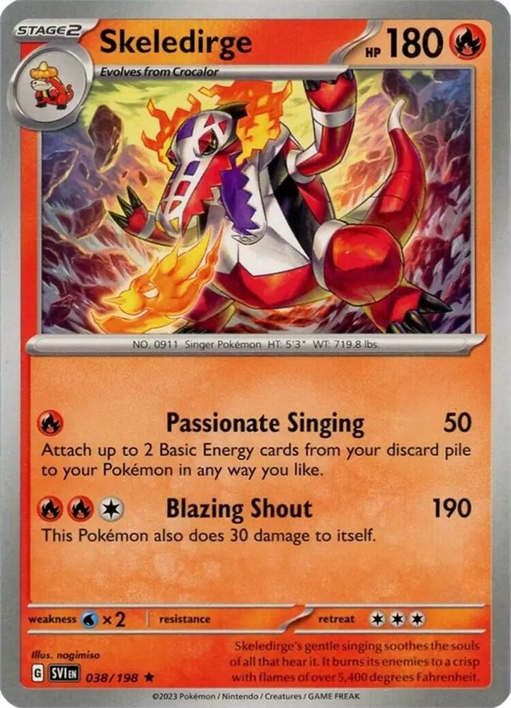Skeledirge (038/198) (Theme Deck Exclusive) [Scarlet & Violet: Base Set] Pokémon