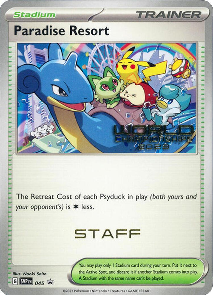 Paradise Resort (045) (World Championships 2023) (Staff) [Scarlet & Violet: Black Star Promos] Pokémon