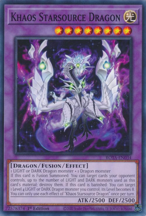 Khaos Starsource Dragon [ROTA-EN034] Common Yu-Gi-Oh!