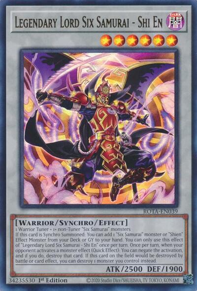 Legendary Lord Six Samurai - Shi En [ROTA-EN039] Ultra Rare Yu-Gi-Oh!
