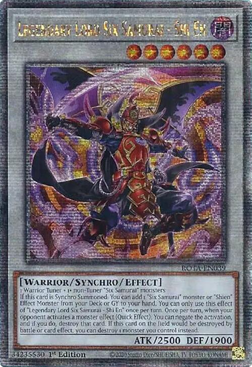 Legendary Lord Six Samurai - Shi En (Quarter Century Secret Rare) [ROTA-EN039] Quarter Century Secret Rare Yu-Gi-Oh!