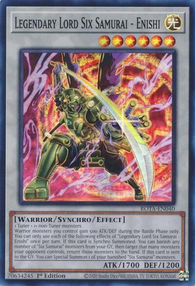 Legendary Lord Six Samurai - Enishi [ROTA-EN040] Super Rare Yu-Gi-Oh!