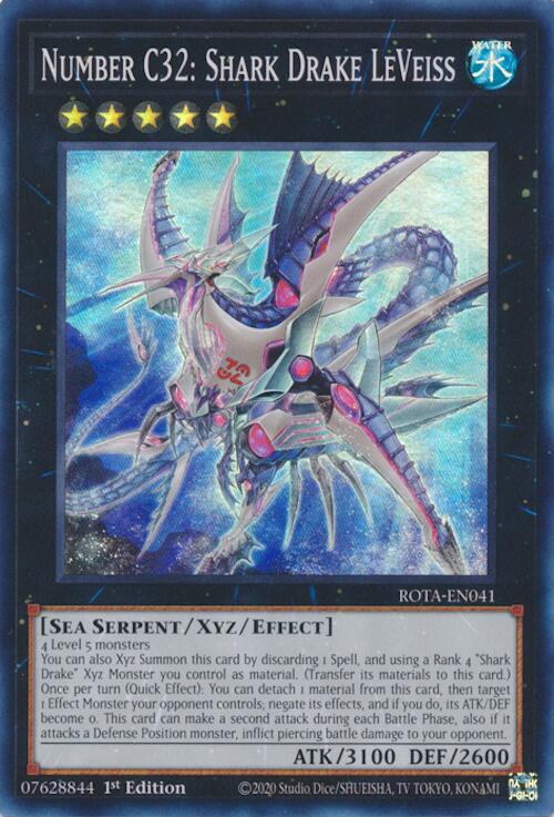 Number C32: Shark Drake LeVeiss [ROTA-EN041] Super Rare Yu-Gi-Oh!
