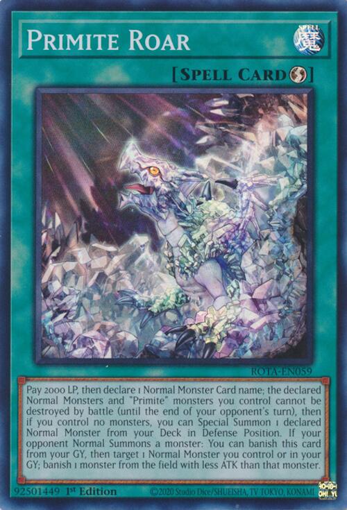Primite Roar [ROTA-EN059] Super Rare Yu-Gi-Oh!