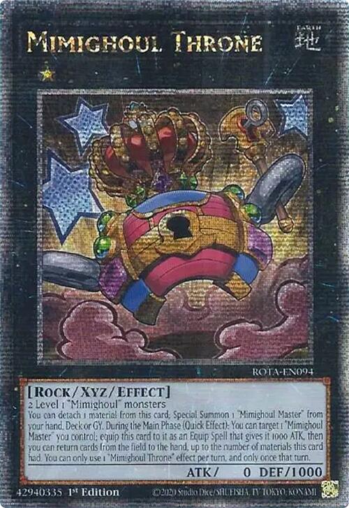 Mimighoul Throne (Quarter Century Secret Rare) [ROTA-EN094] Quarter Century Secret Rare Yu-Gi-Oh!