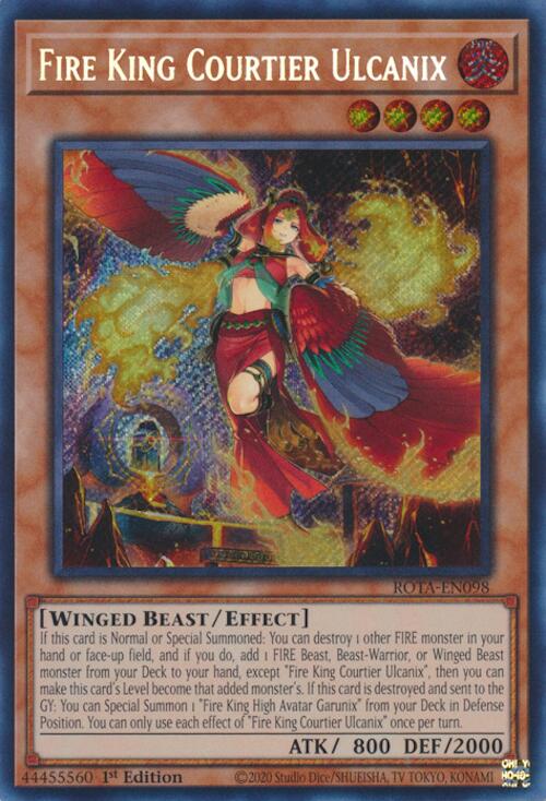Fire King Courtier Ulcanix [ROTA-EN098] Secret Rare Yu-Gi-Oh!