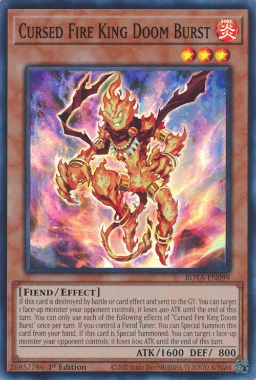 Cursed Fire King Doom Burst [ROTA-EN099] Super Rare Yu-Gi-Oh!