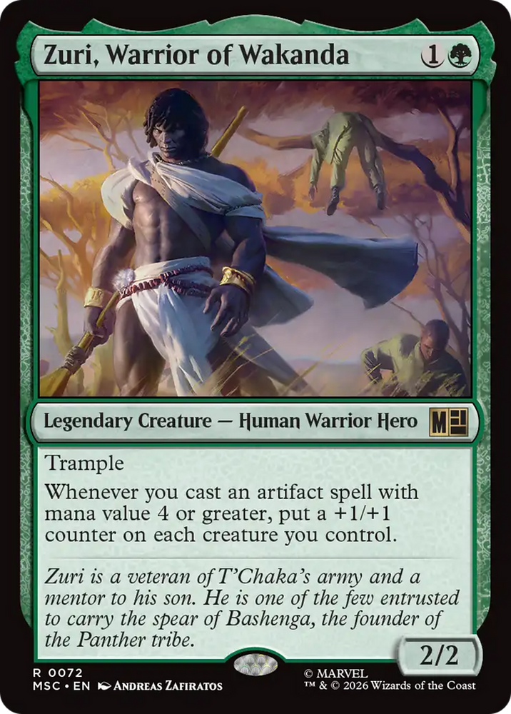 Zuri, Warrior of Wakanda [Marvel Super Heroes Commander] Magic: The Gathering