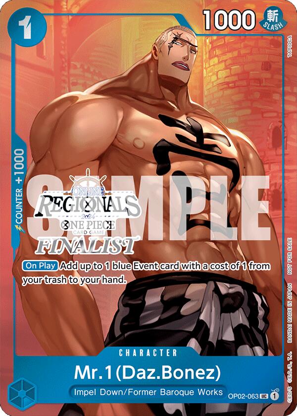 Mr.1 (Daz.Bonez) (Online Regional 2024 Vol. 3) [Finalist] [One Piece Promotion Cards] Bandai