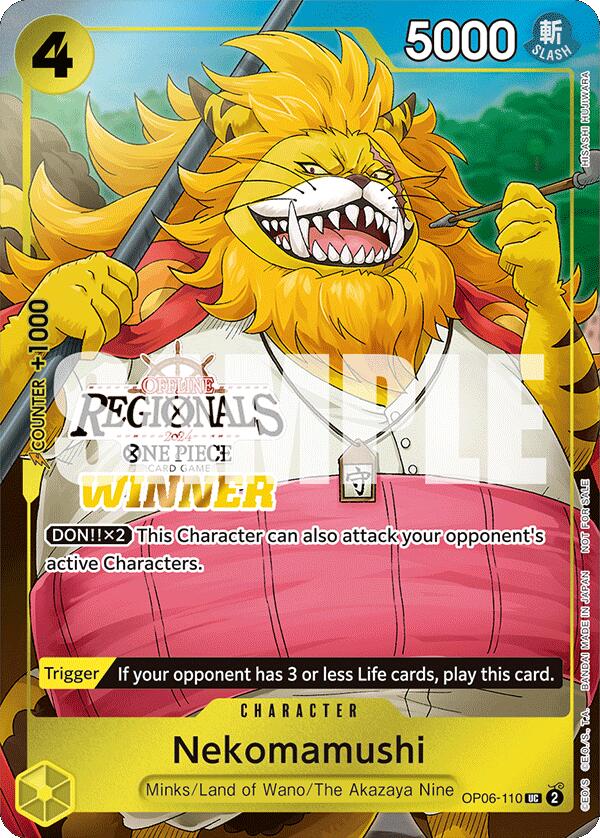 Nekomamushi (Offline Regional 2024 Vol. 3) [Winner] [One Piece Promotion Cards] Bandai