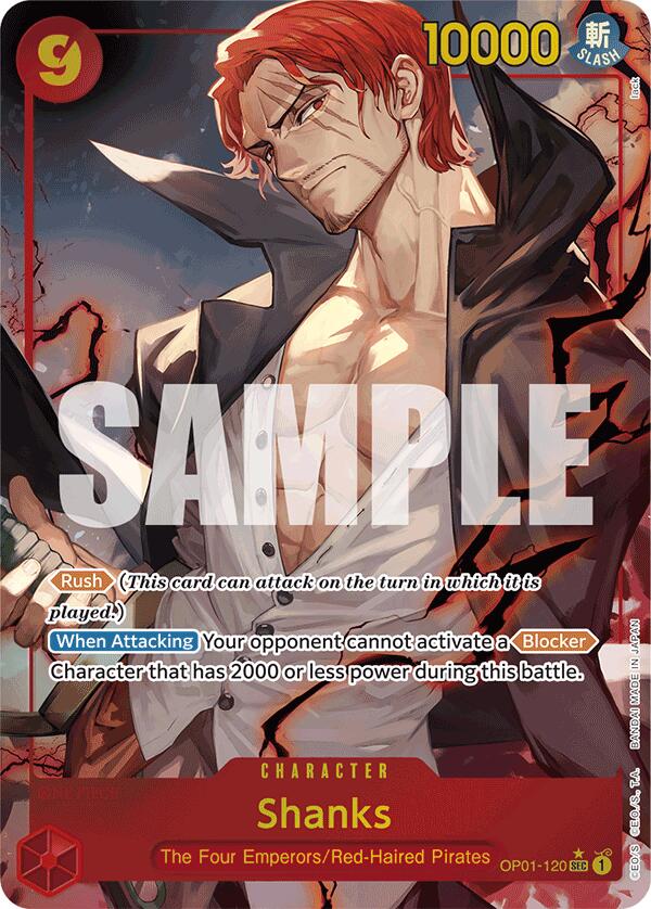 Shanks (OP01-120) (Alternate Art) [Premium Booster -The Best-] Bandai