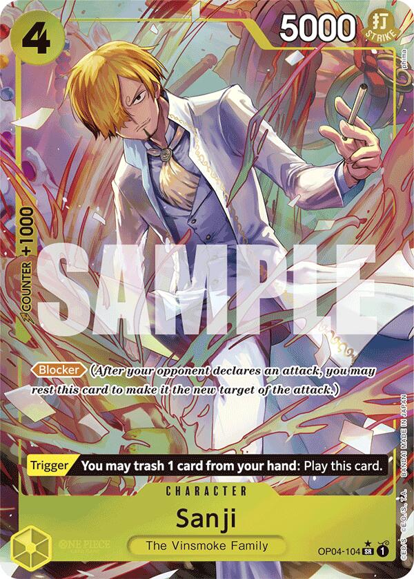Sanji (OP04-104) (Alternate Art) [Premium Booster -The Best-] Bandai