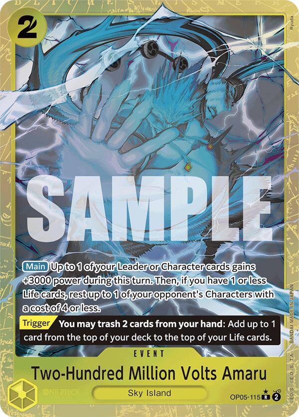 Two-Hundred Million Volts Amaru (Alternate Art) [Premium Booster -The Best-] Bandai