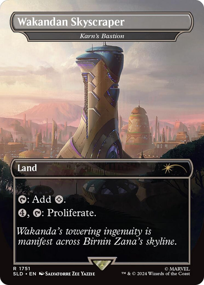Wakandan Skyscraper - Karn's Bastion (Rainbow Foil) [Secret Lair Drop Series] Magic: The Gathering
