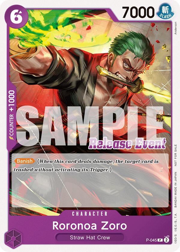 Roronoa Zoro (ST15 - ST20 Release Event Pack) [One Piece Promotion Cards] Bandai
