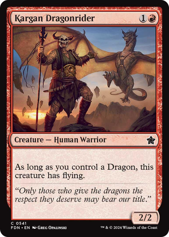 Kargan Dragonrider [Foundations] Magic: The Gathering