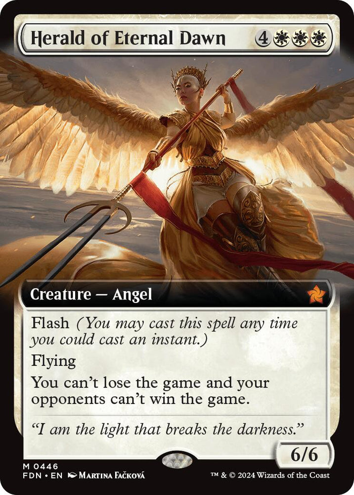 Herald of Eternal Dawn (Extended Art) [Foundations] Magic: The Gathering