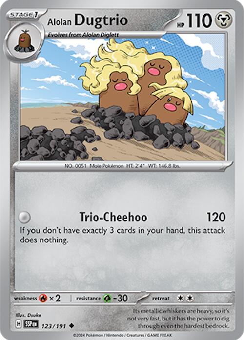 Alolan Dugtrio (123/191) [Scarlet & Violet: Surging Sparks] Pokémon