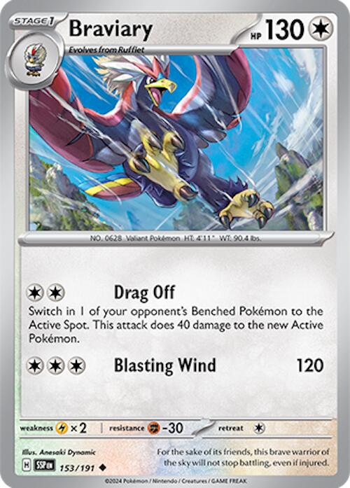 Braviary (153/191) [Scarlet & Violet: Surging Sparks] Pokémon