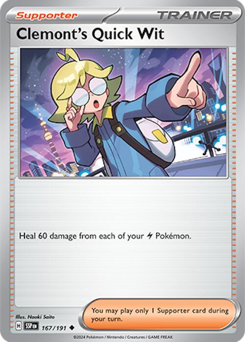 Clemont's Quick Wit (167/191) [Scarlet & Violet: Surging Sparks] Pokémon