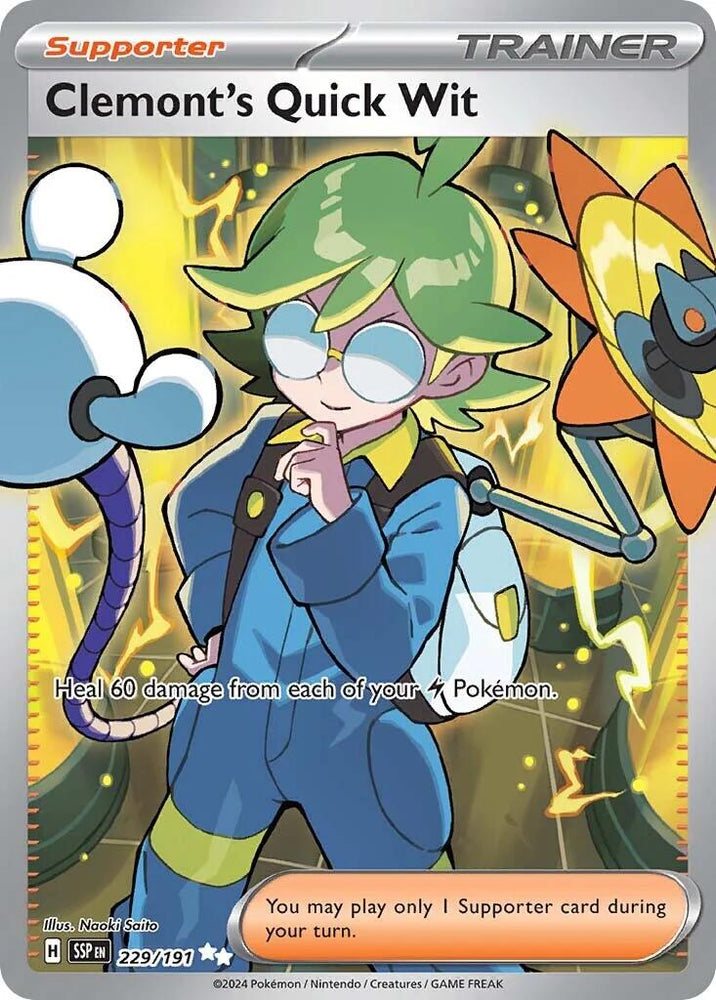 Clemont's Quick Wit (229/191) [Scarlet & Violet: Surging Sparks] Pokémon