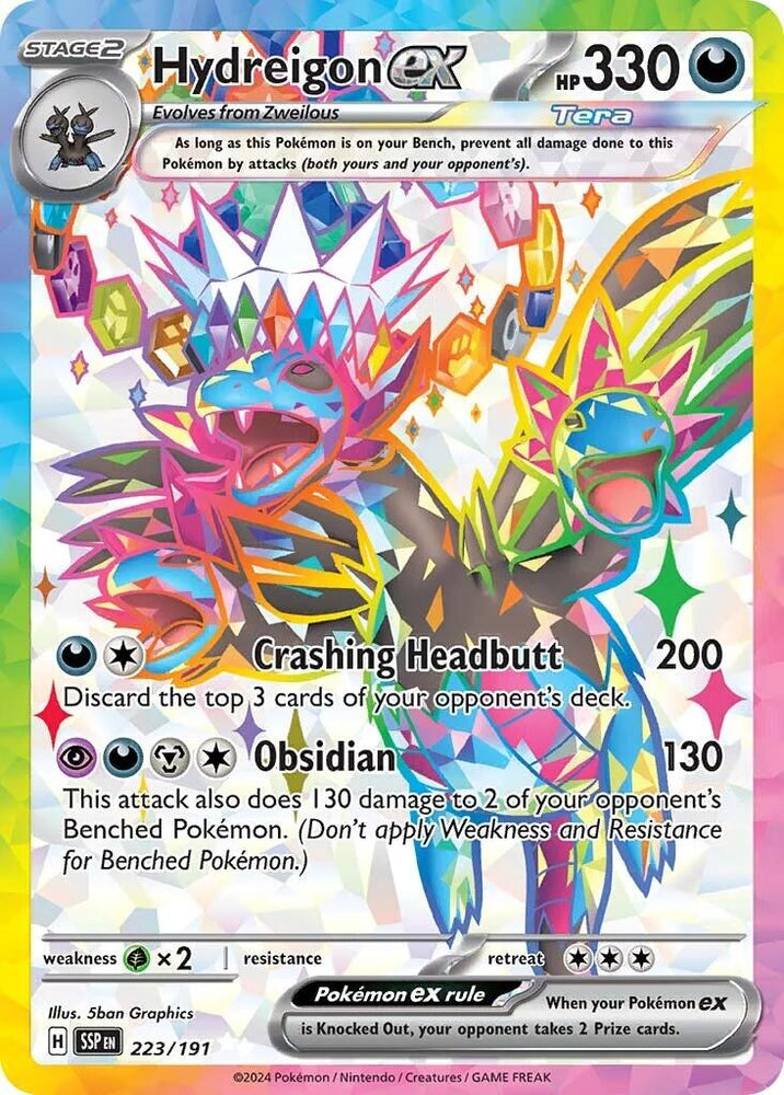 Hydreigon ex (223/191) [Scarlet & Violet: Surging Sparks] Pokémon