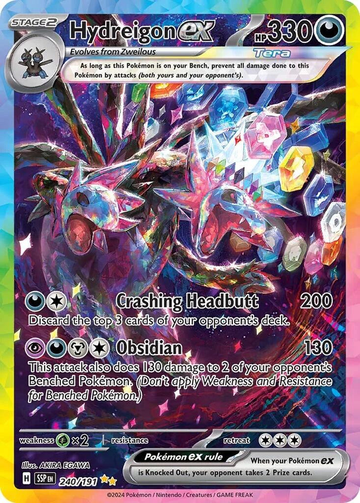 Hydreigon ex (240/191) [Scarlet & Violet: Surging Sparks] Pokémon