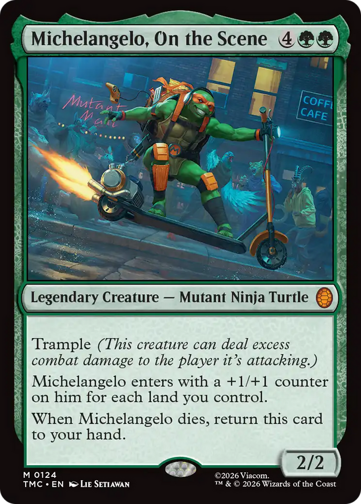 Michelangelo, On the Scene [Teenage Mutant Ninja Turtles Commander] Magic: The Gathering