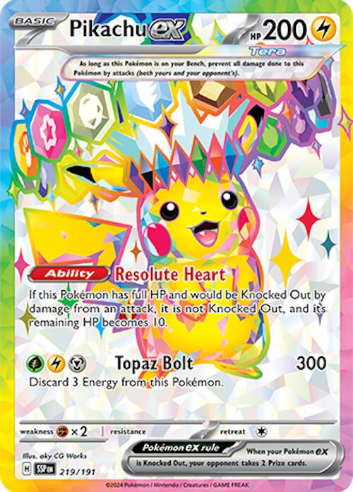 Pikachu ex (219/191) [Scarlet & Violet: Surging Sparks] Pokémon