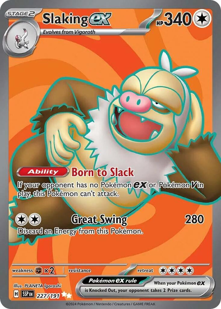Slaking ex (227/191) [Scarlet & Violet: Surging Sparks] Pokémon