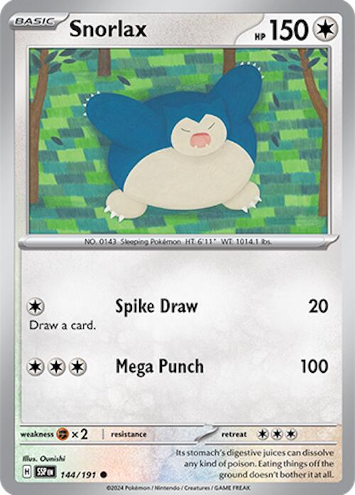 Snorlax (144/191) [Scarlet & Violet: Surging Sparks] Pokémon