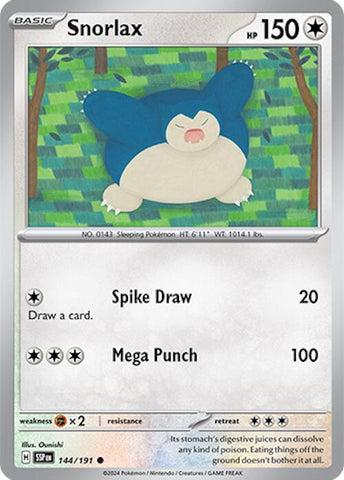 Snorlax (144/191) [Scarlet & Violet: Surging Sparks] Pokémon