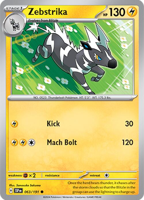 Zebstrika (063/191) [Scarlet & Violet: Surging Sparks] Pokémon