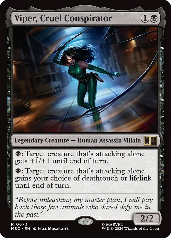 Viper, Cruel Conspirator [Marvel Super Heroes Commander] Magic: The Gathering